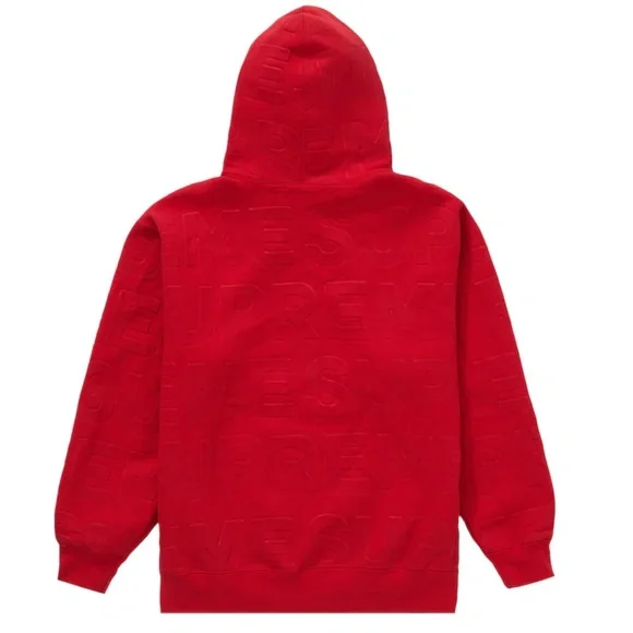 Supreme Embossed Logos Hooded Sweatshirt Men's XL